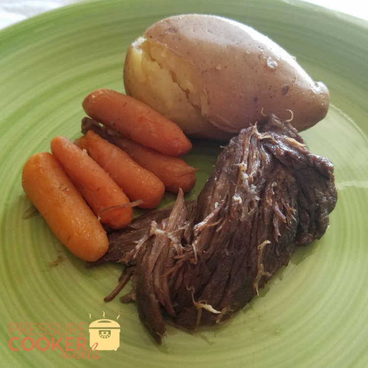 Pressure Cooker Roast Beef & Vegetables is a great easy to make Instant Pot Roast Recipe that everyone will love! Ready in under an hour it's a family fave!