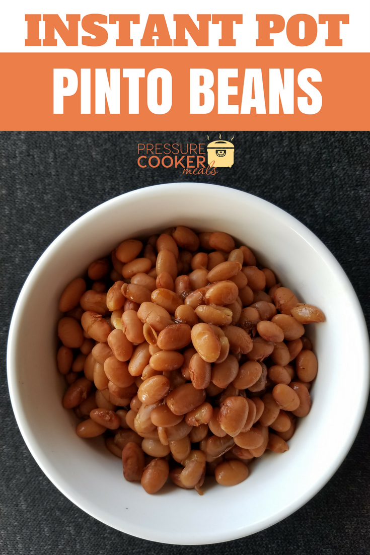 Instant Pot Pinto Beans are the perfect easy way to make your favorite dry bean fast! This recipe is done in an hour and a great addition to any meal!