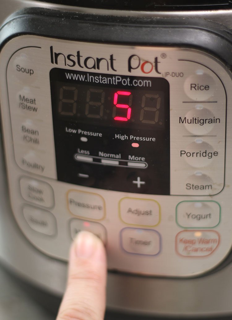 setting timer on instant pot for instant pot hard boiled eggs