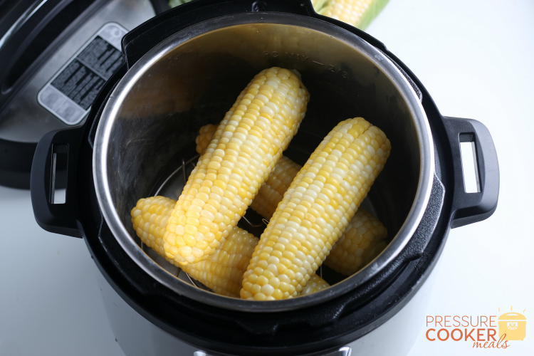 Cooked corn on the cob in the Instant Pot